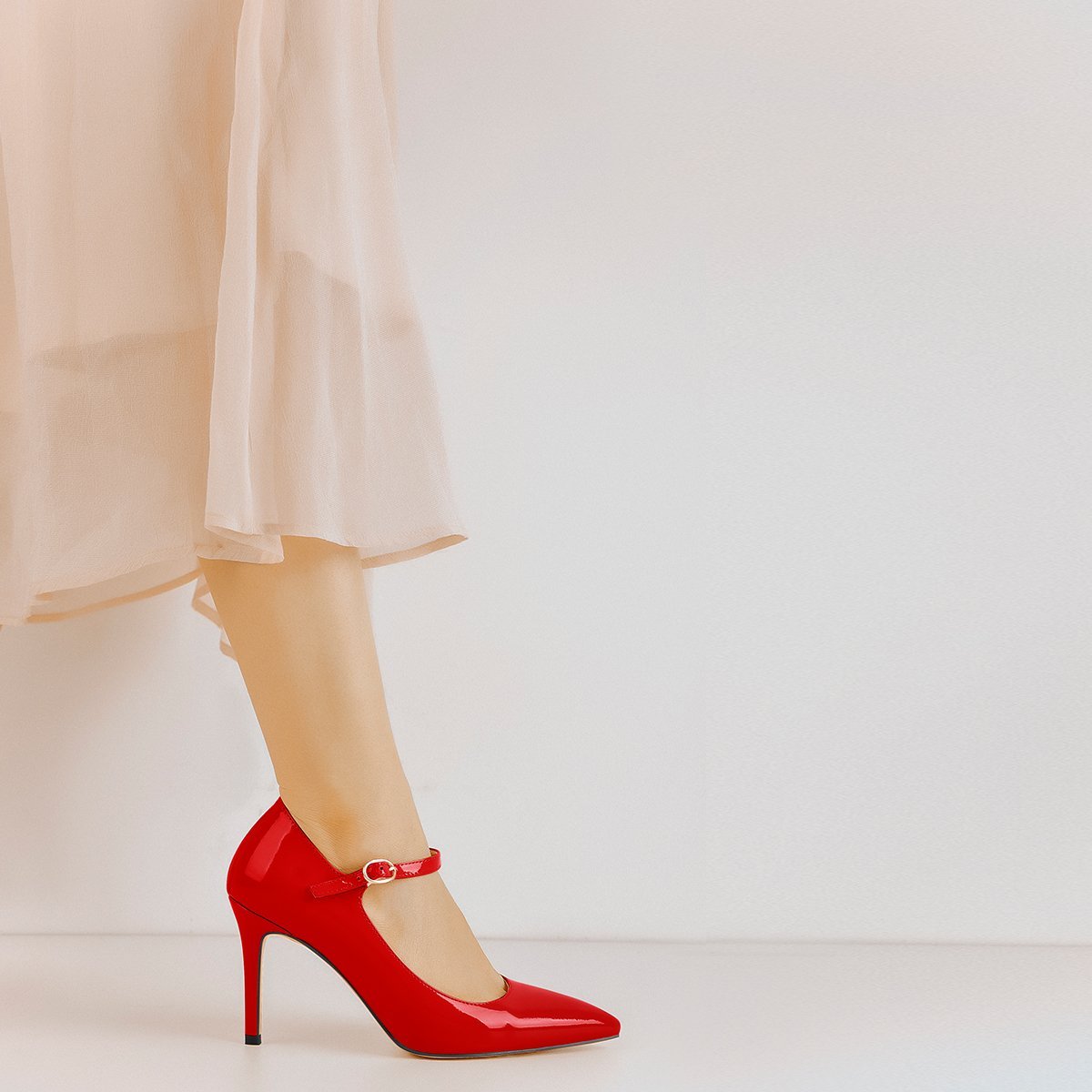 Mary Jane Patent Leather High Heel Pumps - Onlymaker