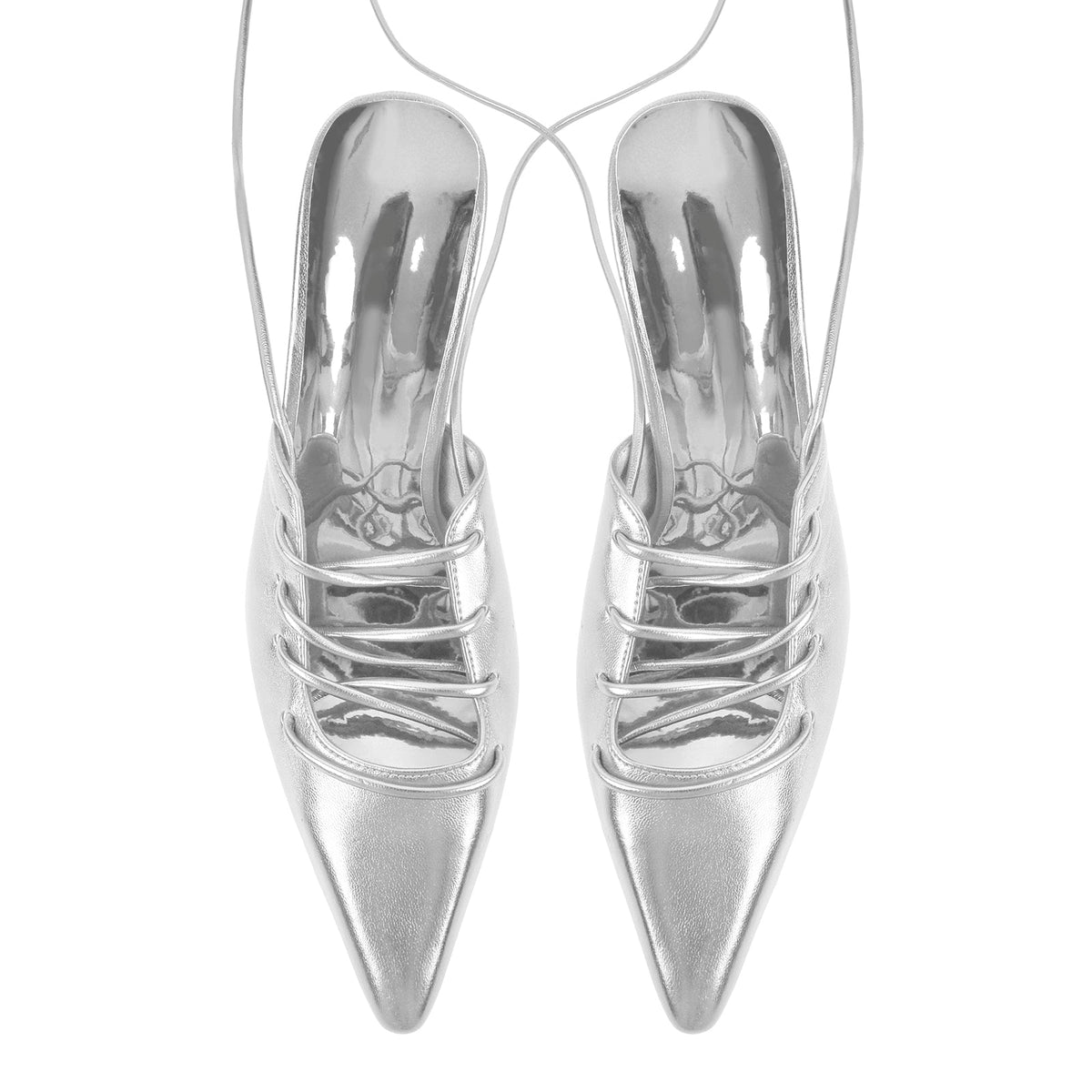 Lace up Pointed Toe Stiletto Pumps - Onlymaker
