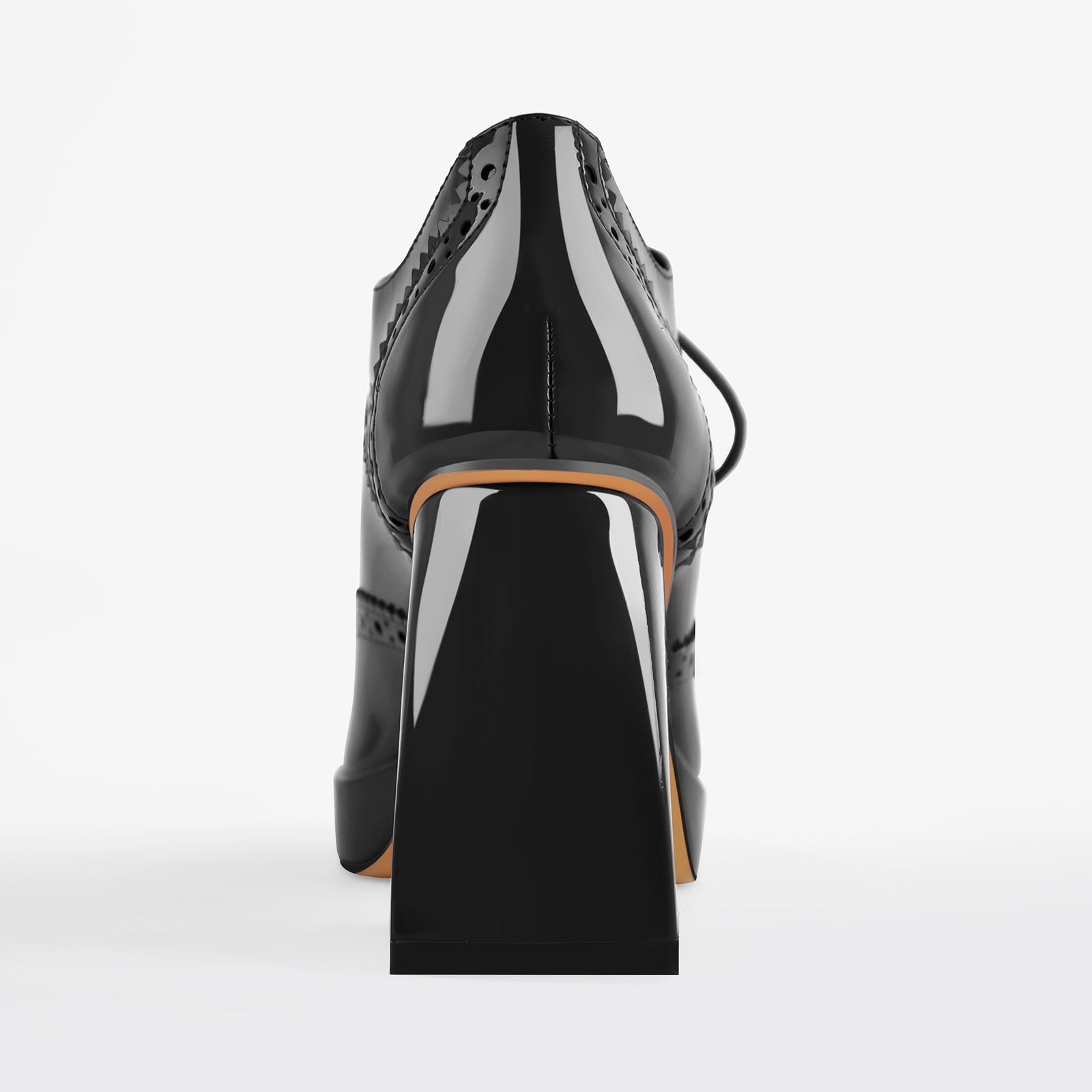 Patent Square Toe Chunky Heel Pumps - Onlymaker