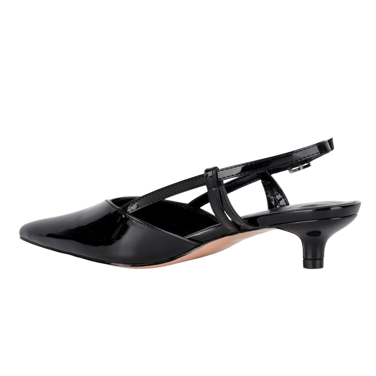 Pointed Toe Slingback Kitten Heel Pumps - Onlymaker