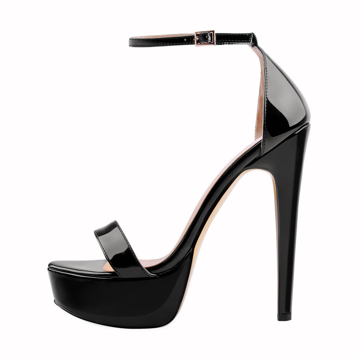 Ankle Strap Platform Stiletto Single Band Sandals - Onlymaker