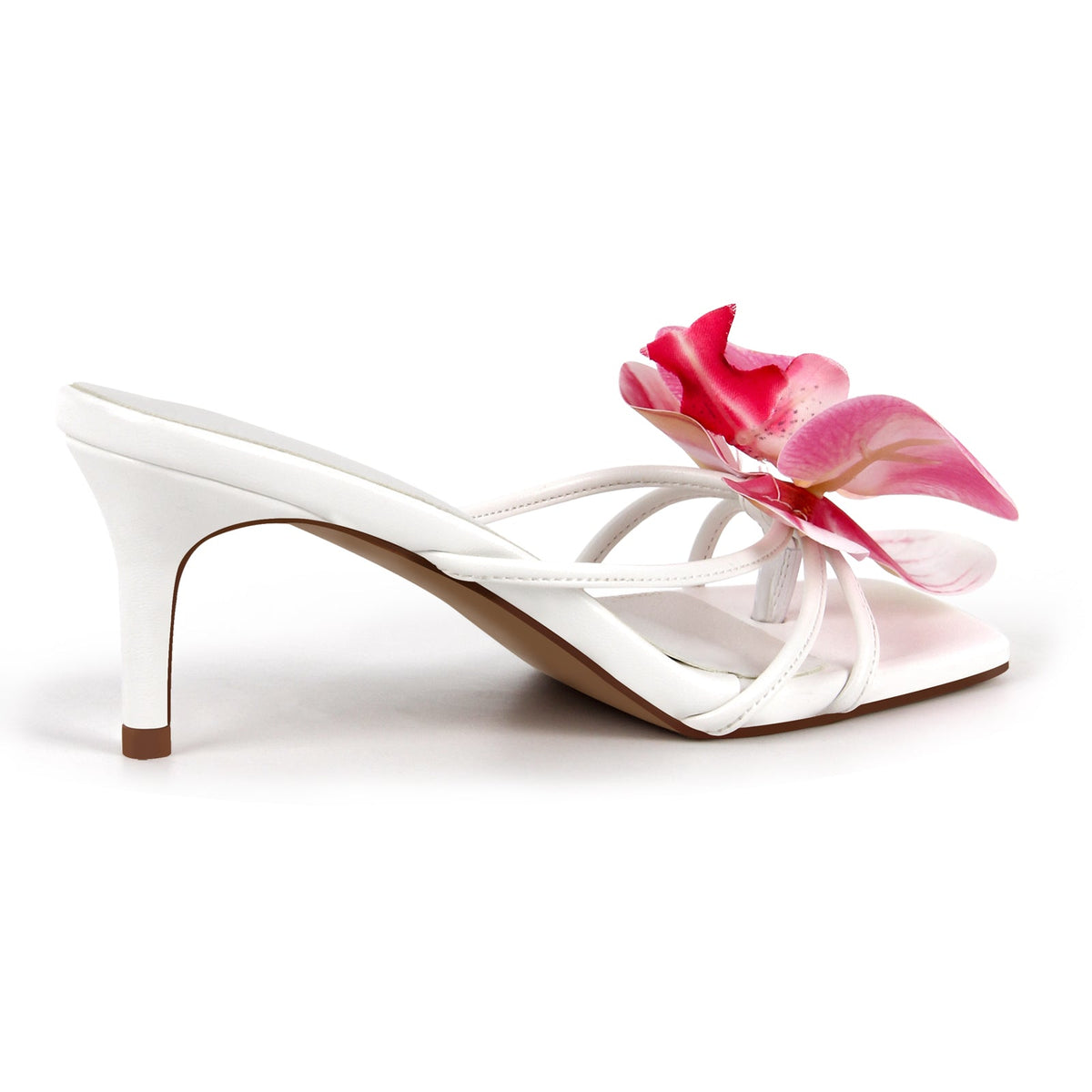 Flower Square Toe Thong Sandals Mules - Onlymaker