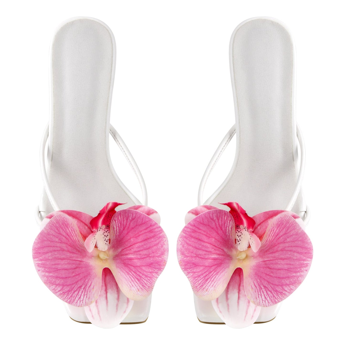Flower Square Toe Thong Sandals Mules - Onlymaker