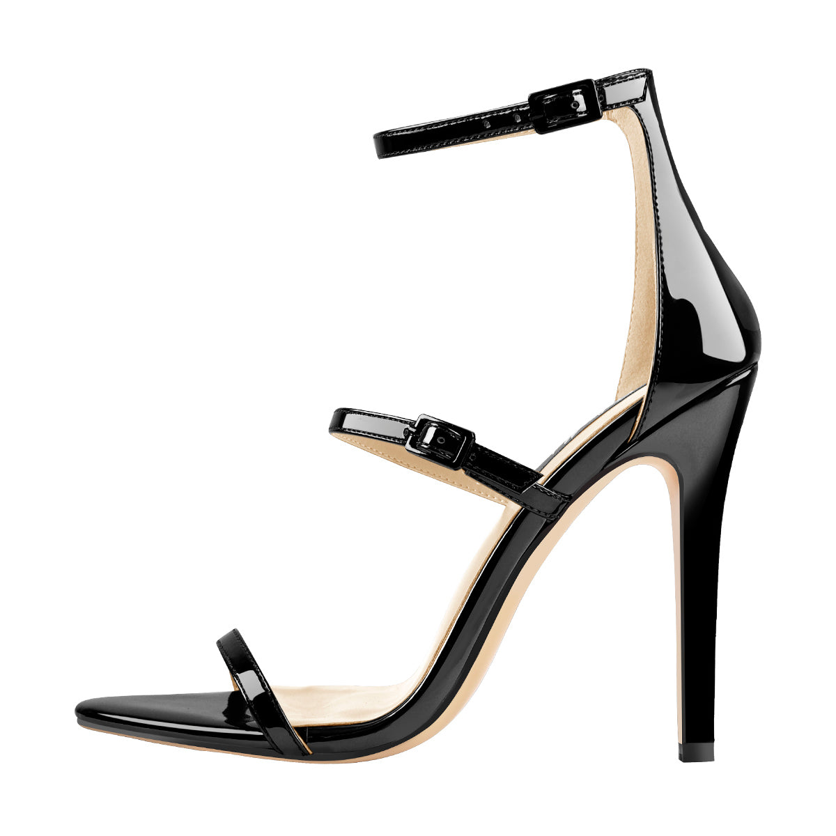 Ankle Strap Stiletto Open Toe Sandals - Onlymaker
