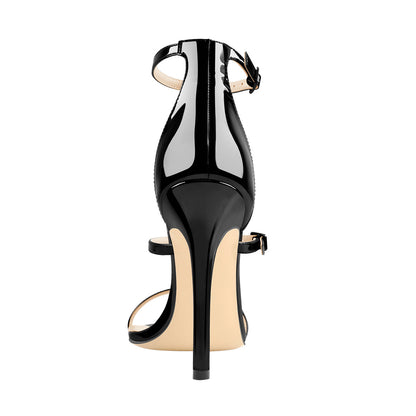 Ankle Strap Stiletto Open Toe Sandals - Onlymaker