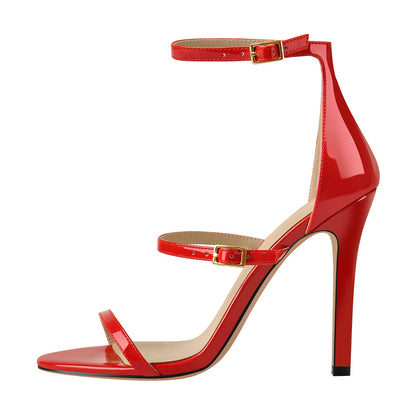 Ankle Strap Stiletto Open Toe Sandals - Onlymaker