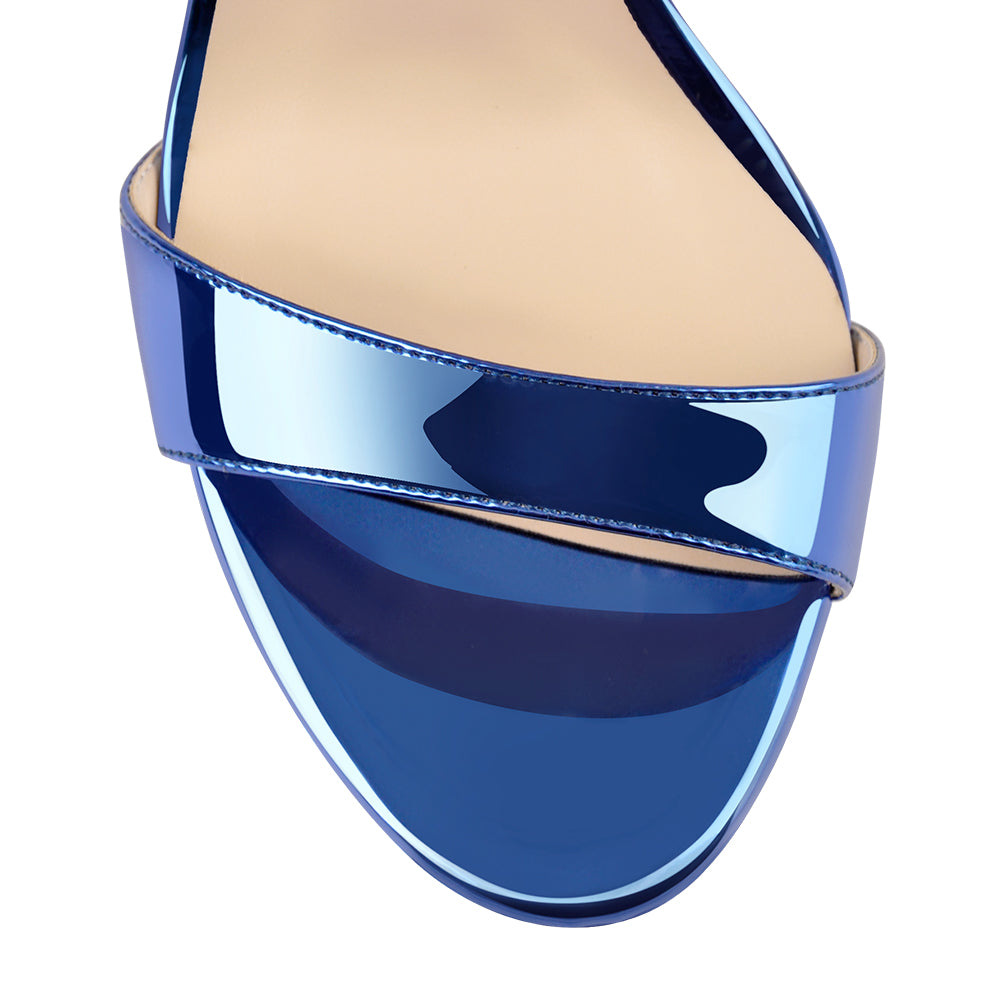 Ankle Double Buckle Strap Platform Stiletto High Heels Sandals - Onlymaker