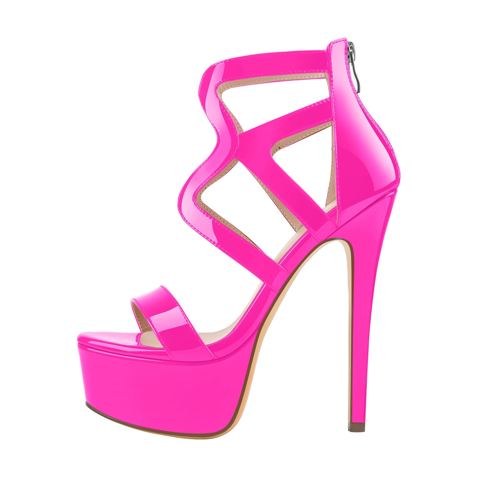 Platform Gladiator Cut Out Stilettos High Heels Sandals - Onlymaker