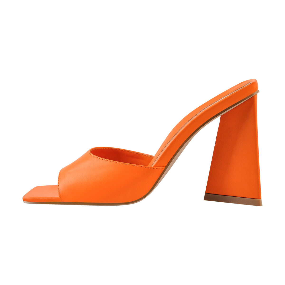 Square Toe Chunky Heel Sandal Mules - Onlymaker
