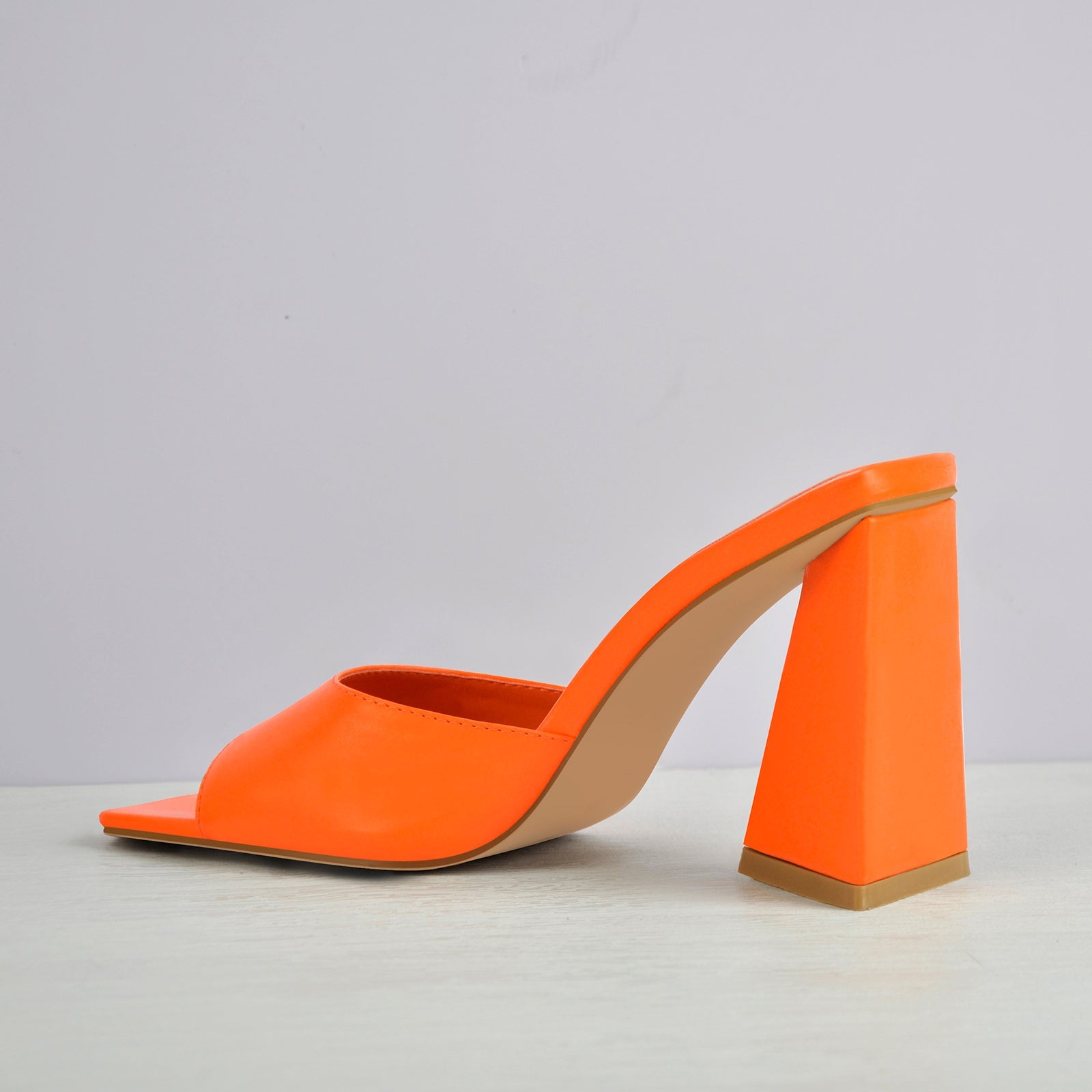 Square Toe Chunky Heel Sandal Mules - Onlymaker