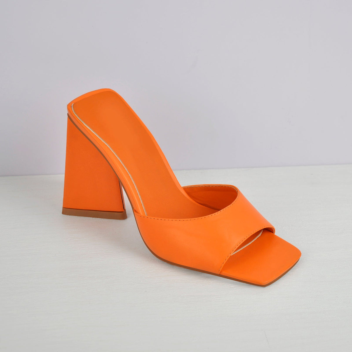Square Toe Chunky Heel Sandal Mules - Onlymaker