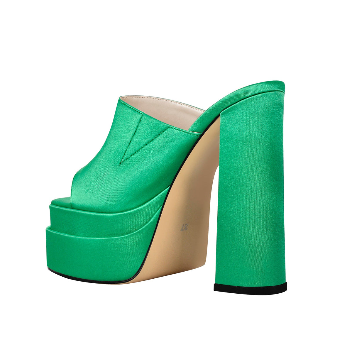 Platform Chunky High Heel Mules Sandals - Onlymaker