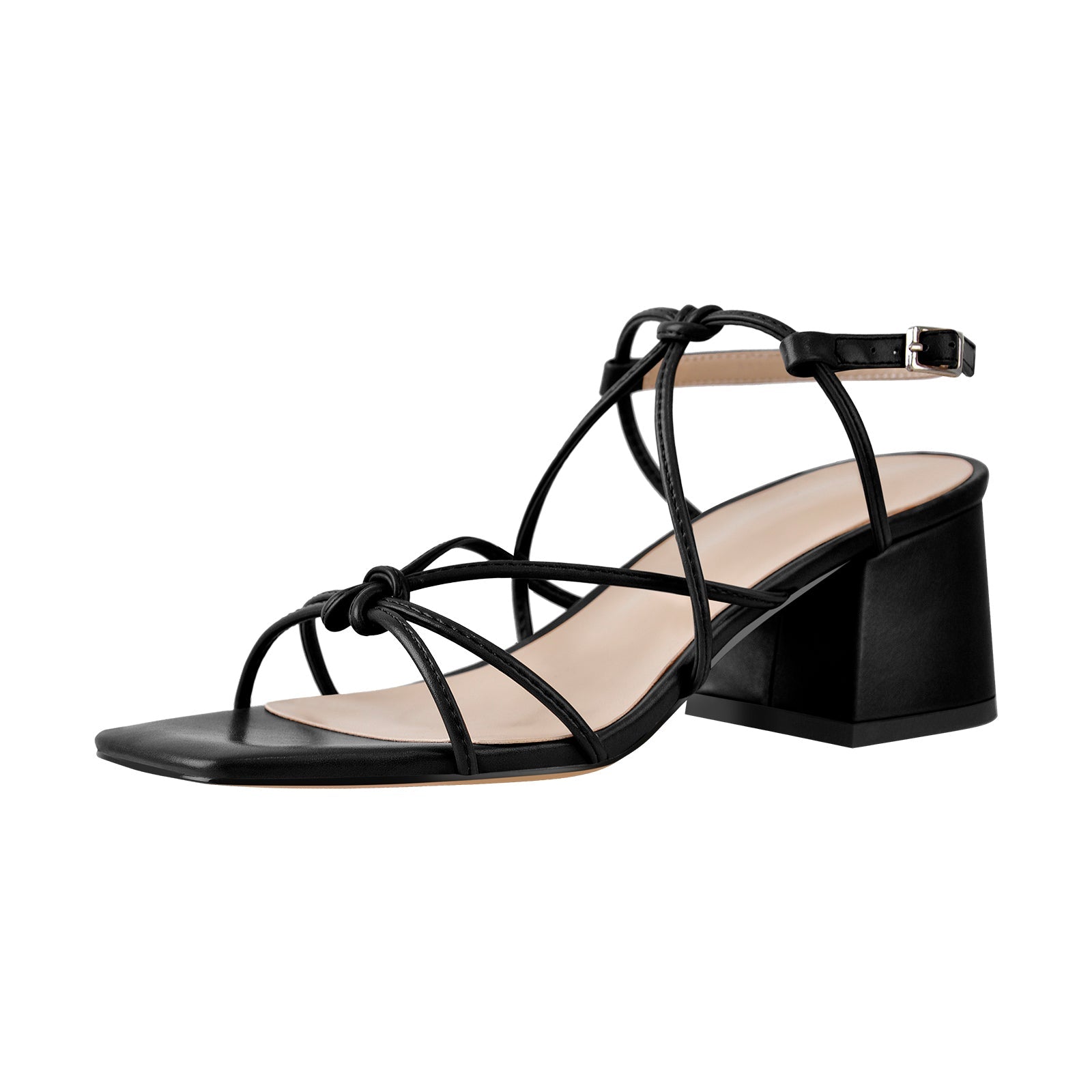 Criss Cross Gladiator Strappy Chunky Heel Sandals - Onlymaker