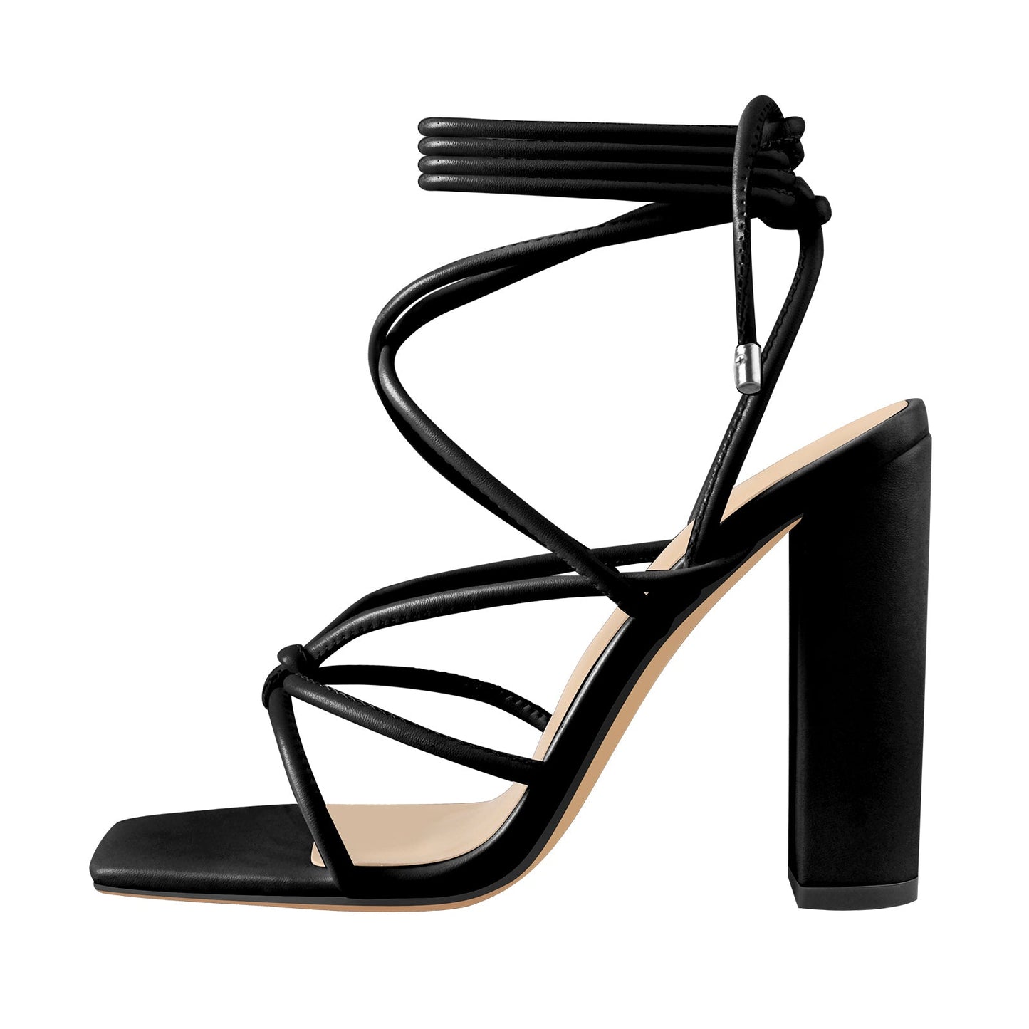 Onlymaker Sandals Lace-up Chunky High Heels - Onlymaker