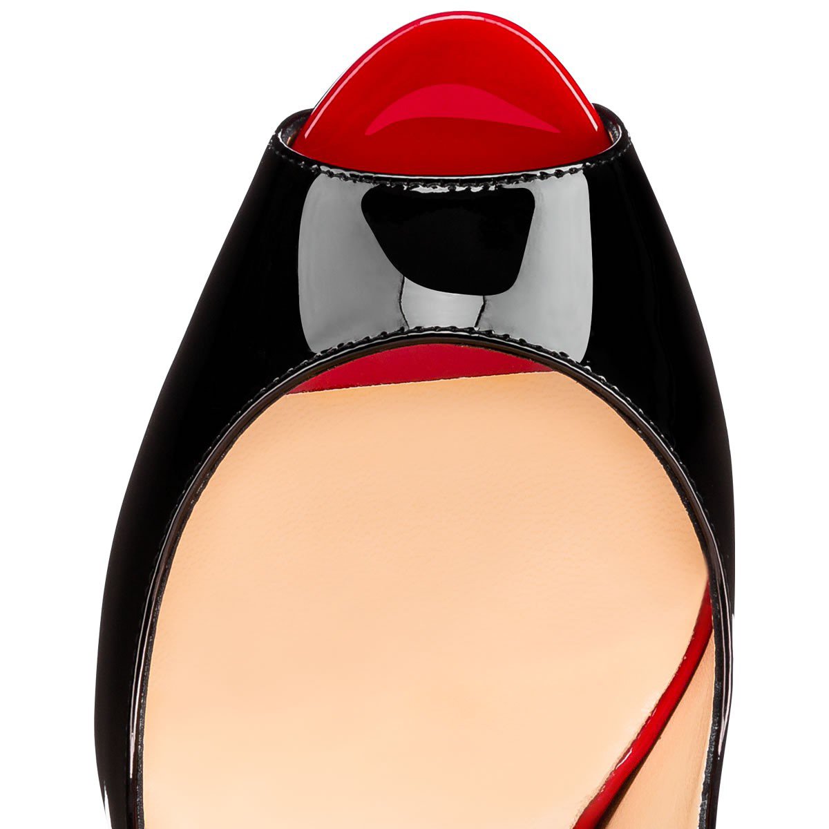 Platform High Heel Peep Toe Black-Red Slingback Sandals - Onlymaker