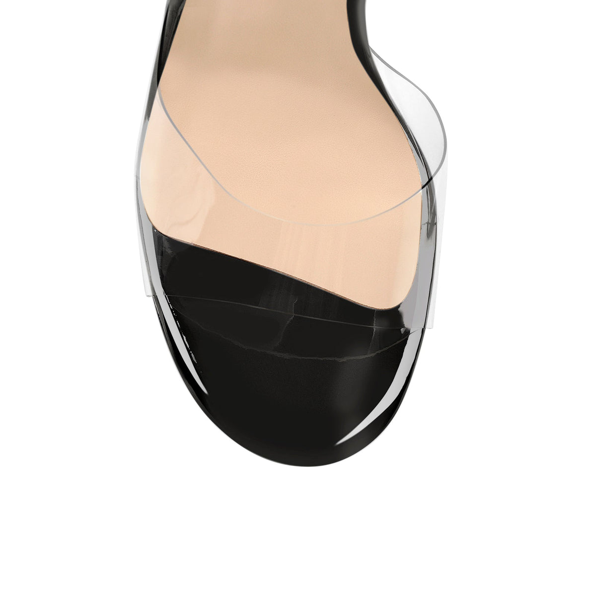 Black Platform Lace up Chunky High Heel Sandals - Onlymaker