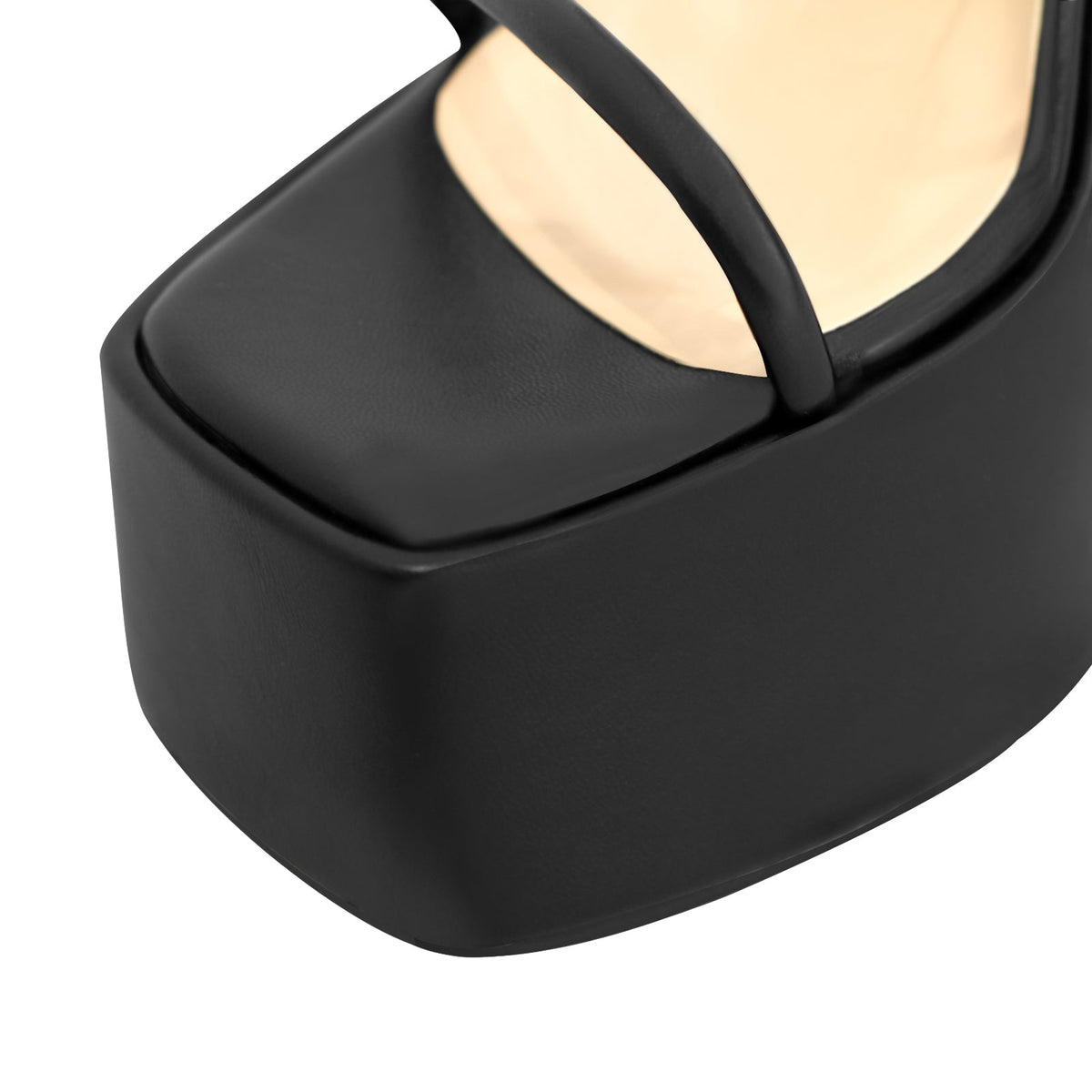 Platform Chunky Triangle Heel Sandals - Onlymaker
