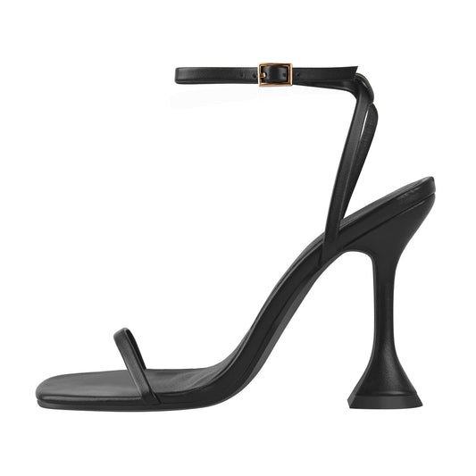 Black Ankle Strap High Heel Sandals - Onlymaker