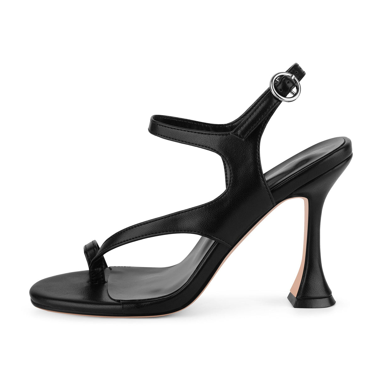Buckle Strap Tapered Heel Flip Flops Sandals - Onlymaker