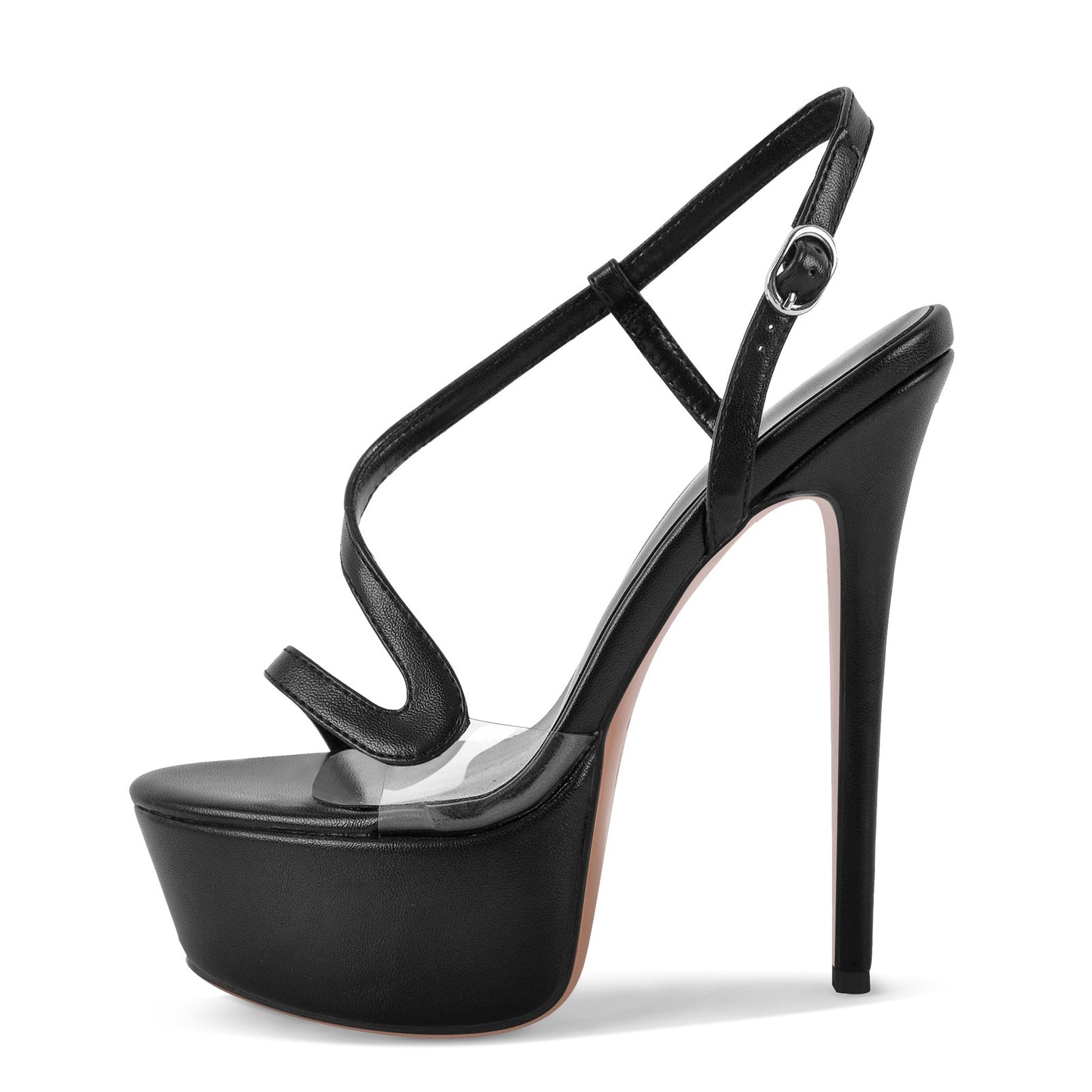 Platform S Strap Slingback High Heel Sandals - Onlymaker