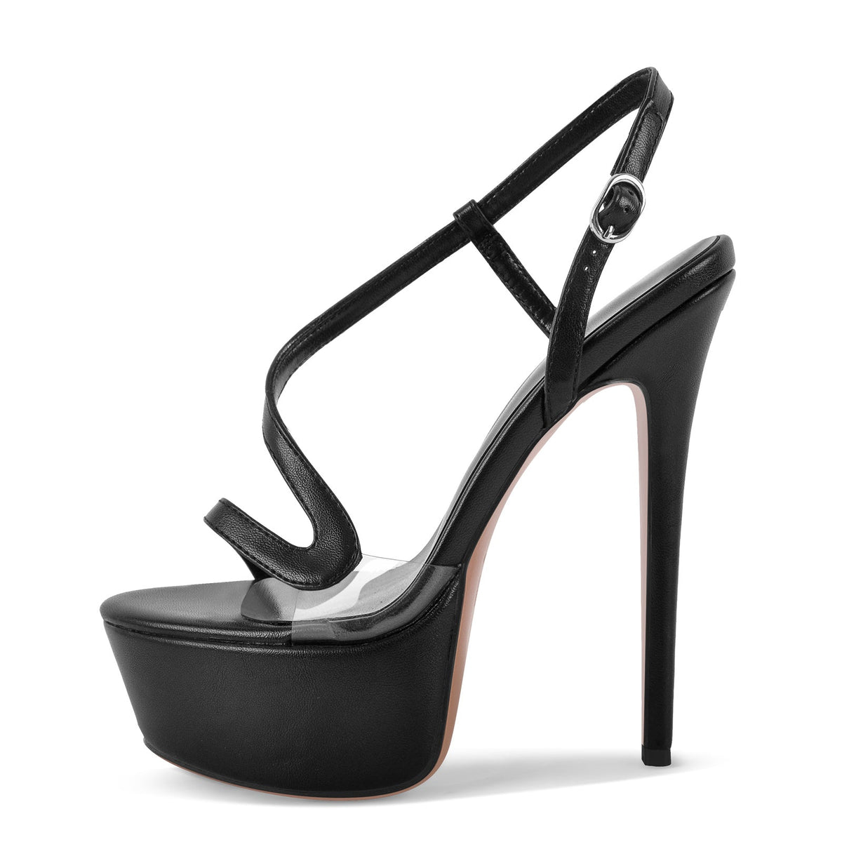 Platform S Strap Slingback High Heel Sandals - Onlymaker