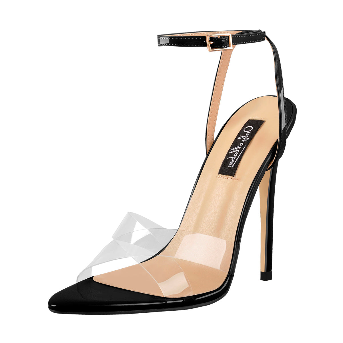 Clear Cross Band Open Toe High Heel Sandals - Onlymaker