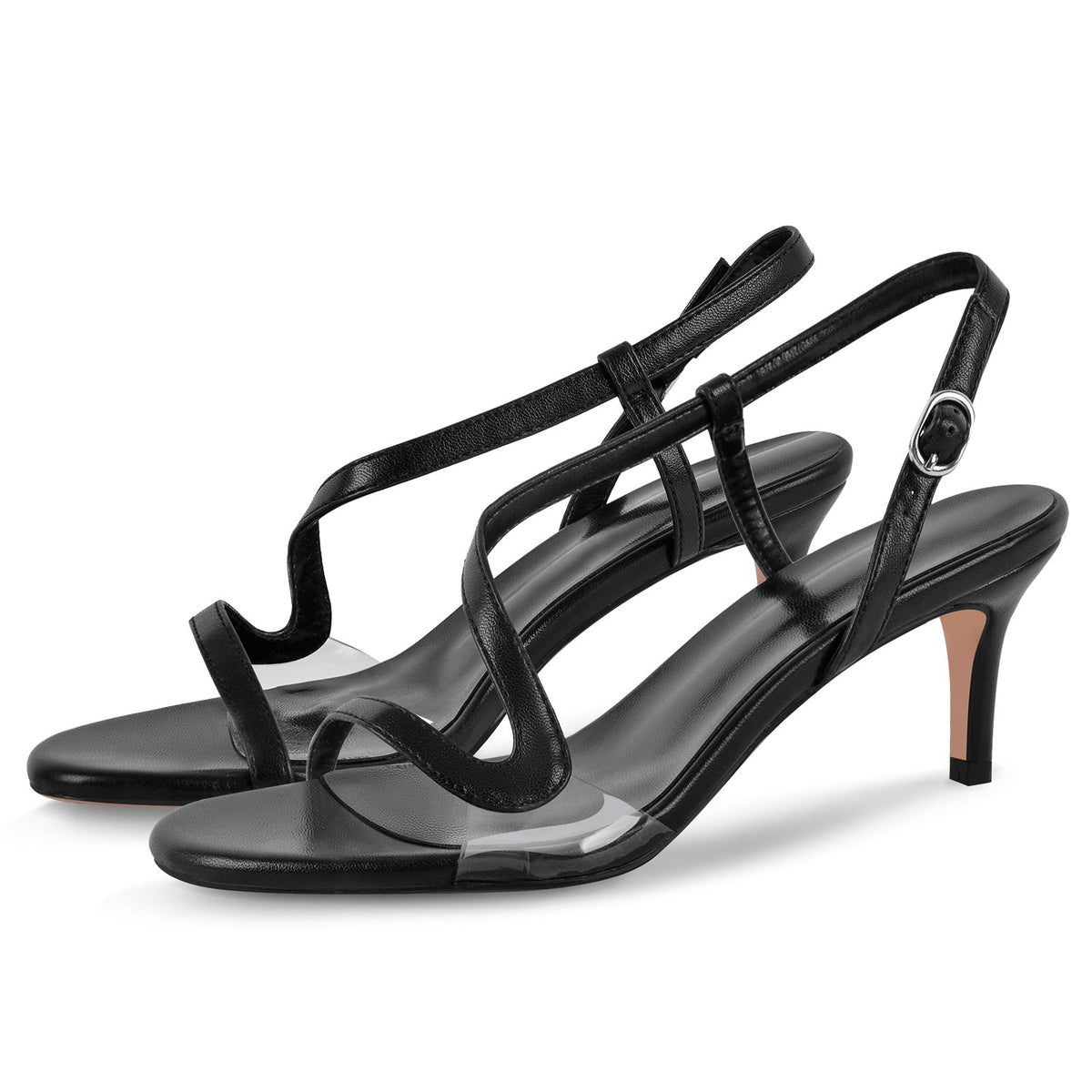 Round Toe S Strap Slingback Sandals - Onlymaker