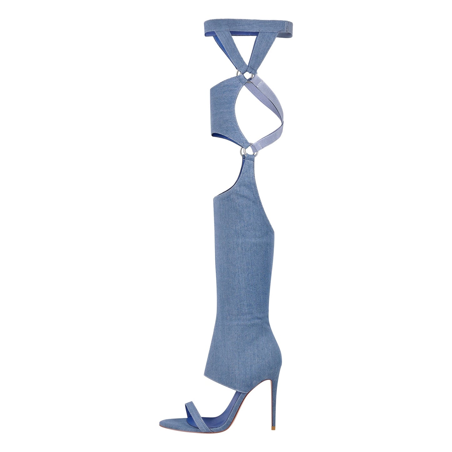 Pointed Toe Stiletto Over The Knee Sandals Boots - Onlymaker