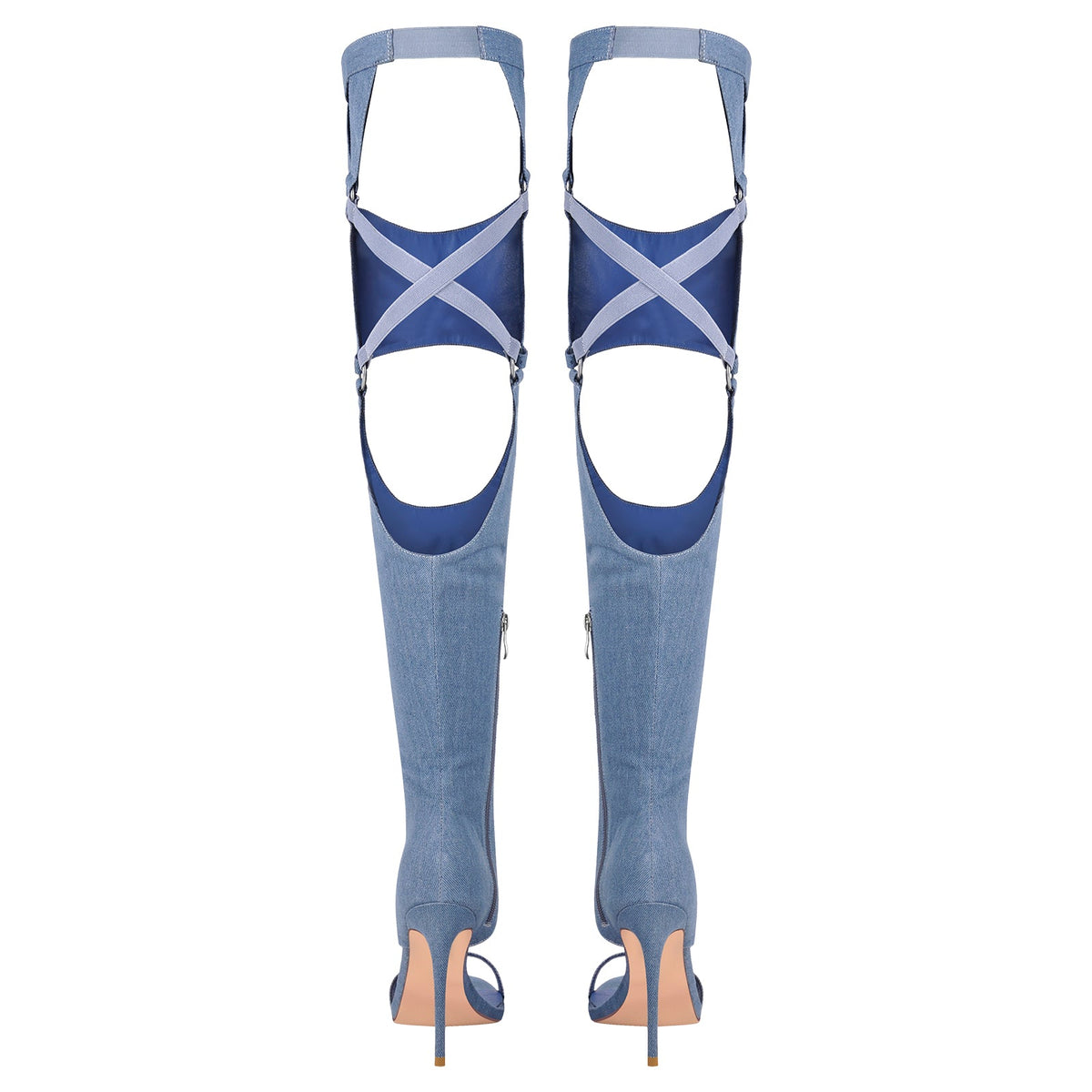 Pointed Toe Stiletto Over The Knee Sandals Boots - Onlymaker