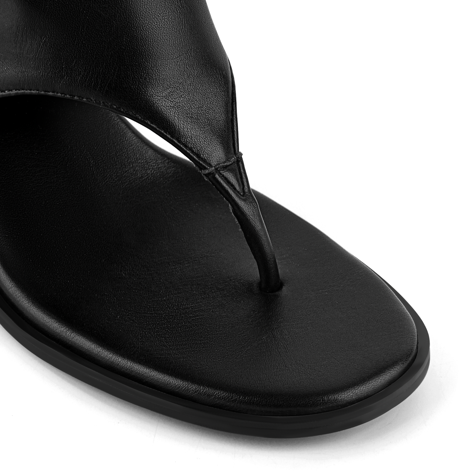 Buckle Ruched Flip-Flop Bootie Sandals - Onlymaker