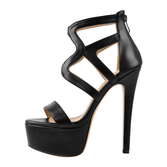 Gladiator Platform Stiletto High Heel Sandals - Onlymaker
