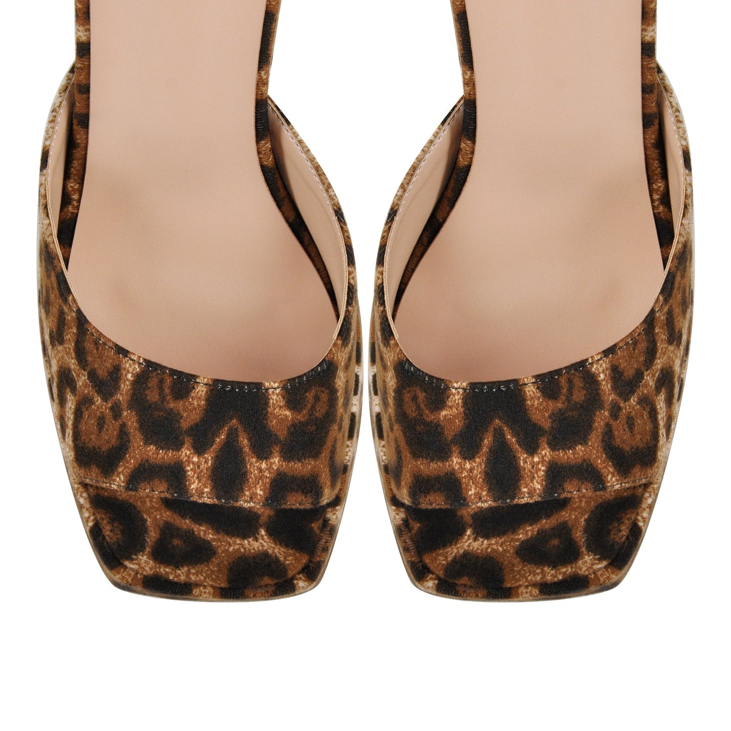 Leopard Platform Ankle Strap Chunky Heel Sandals - Onlymaker