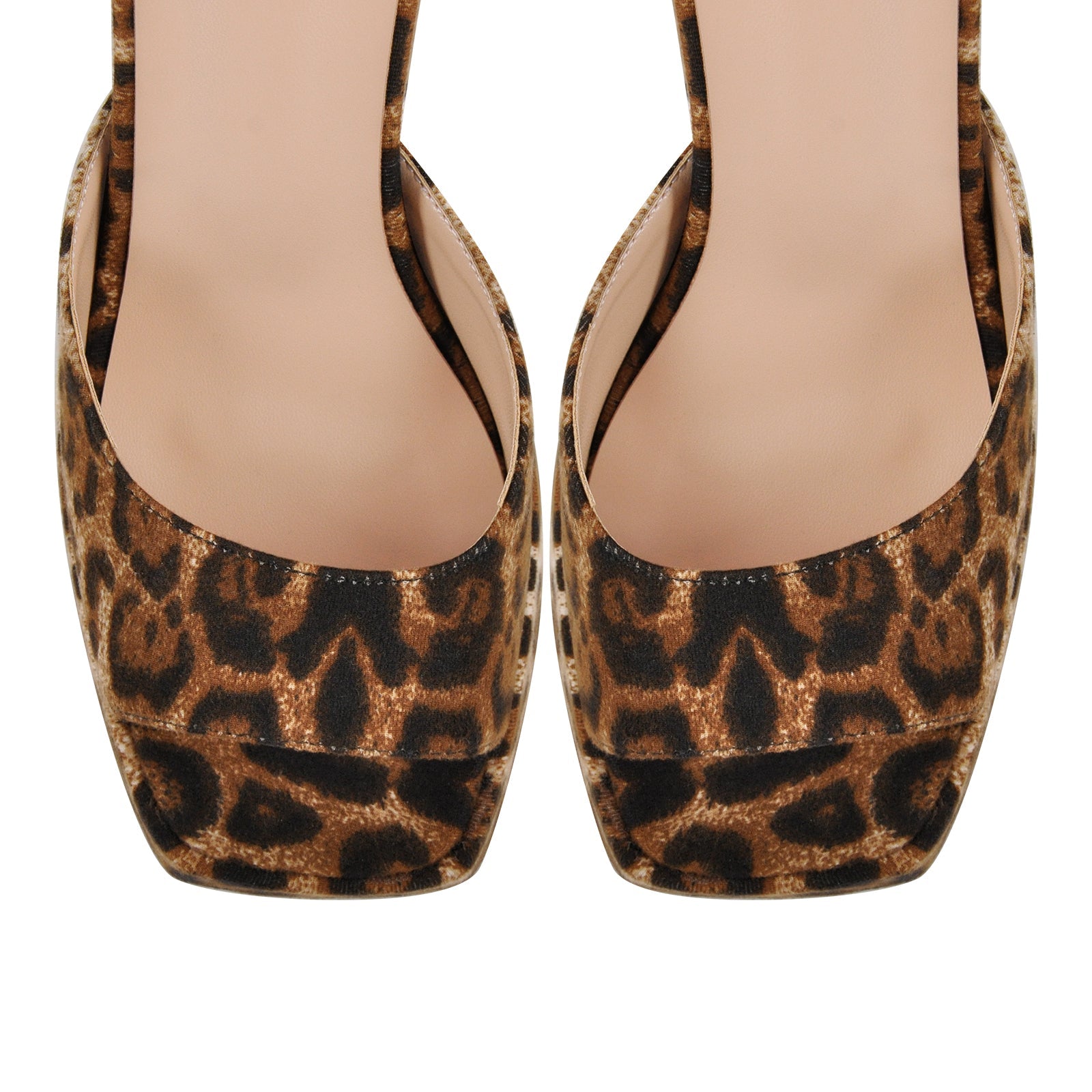 Leopard Platform Ankle Strap Chunky Heel Sandals - Onlymaker