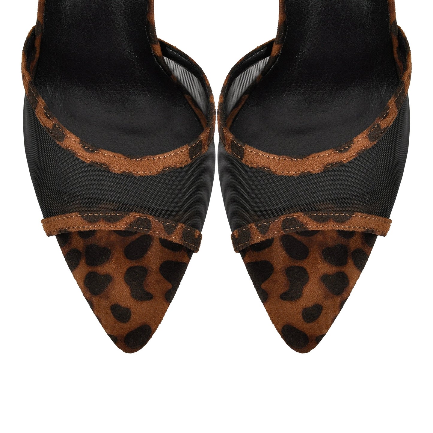 Mesh Pointed Toe Ankle Strap Sandals - Onlymaker