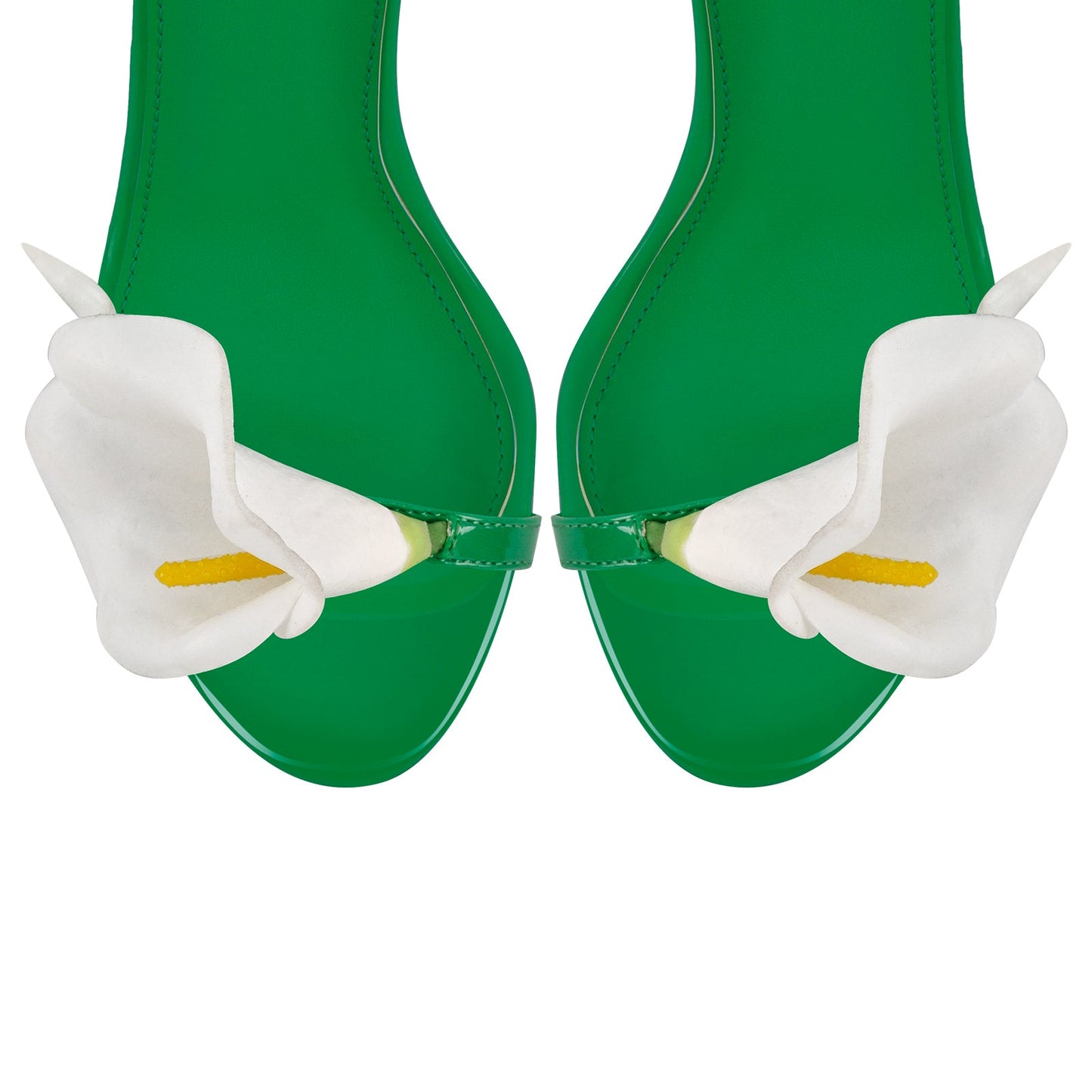 Round Toe Calla Lily Cross Strap Sandals - Onlymaker