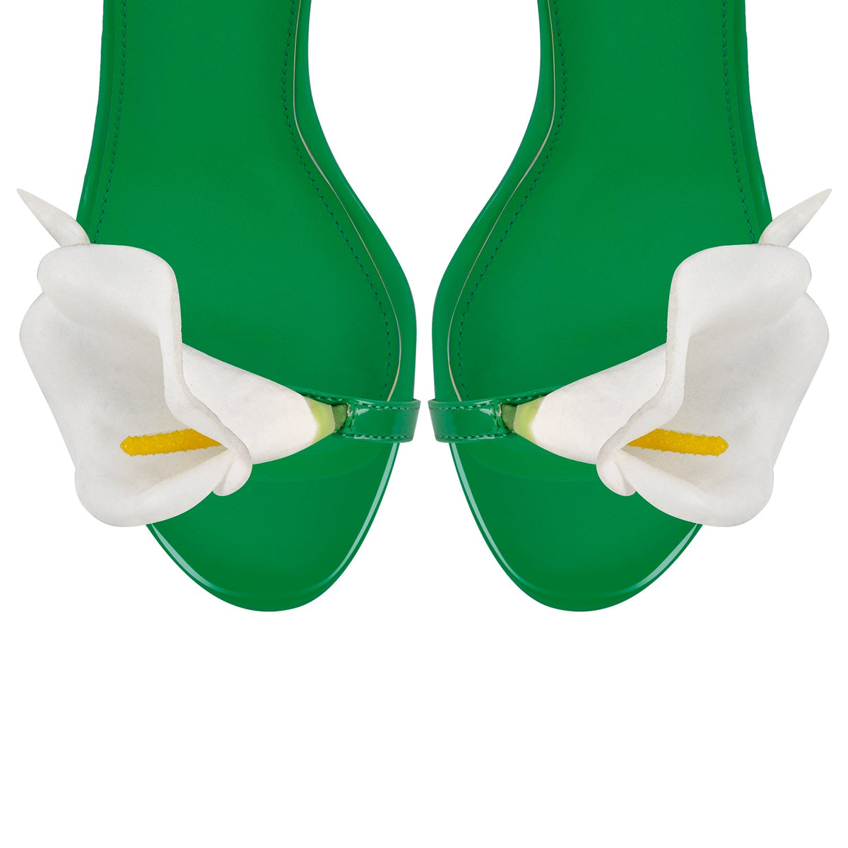 Round Toe Calla Lily Cross Strap Sandals - Onlymaker