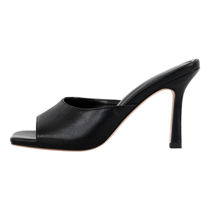 Square Toe Stiletto Sandals Mules - Onlymaker