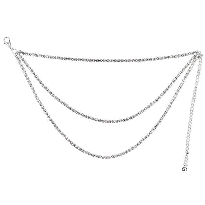 Rhinestone Multi-layered Anklet - Onlymaker