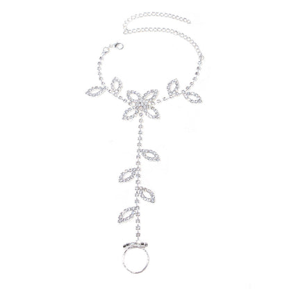 Rhinestone Vacation Toe Ring Anklet - Onlymaker