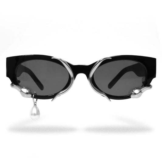 Pearl Pendant Cat Eye Sunglasses - Onlymaker