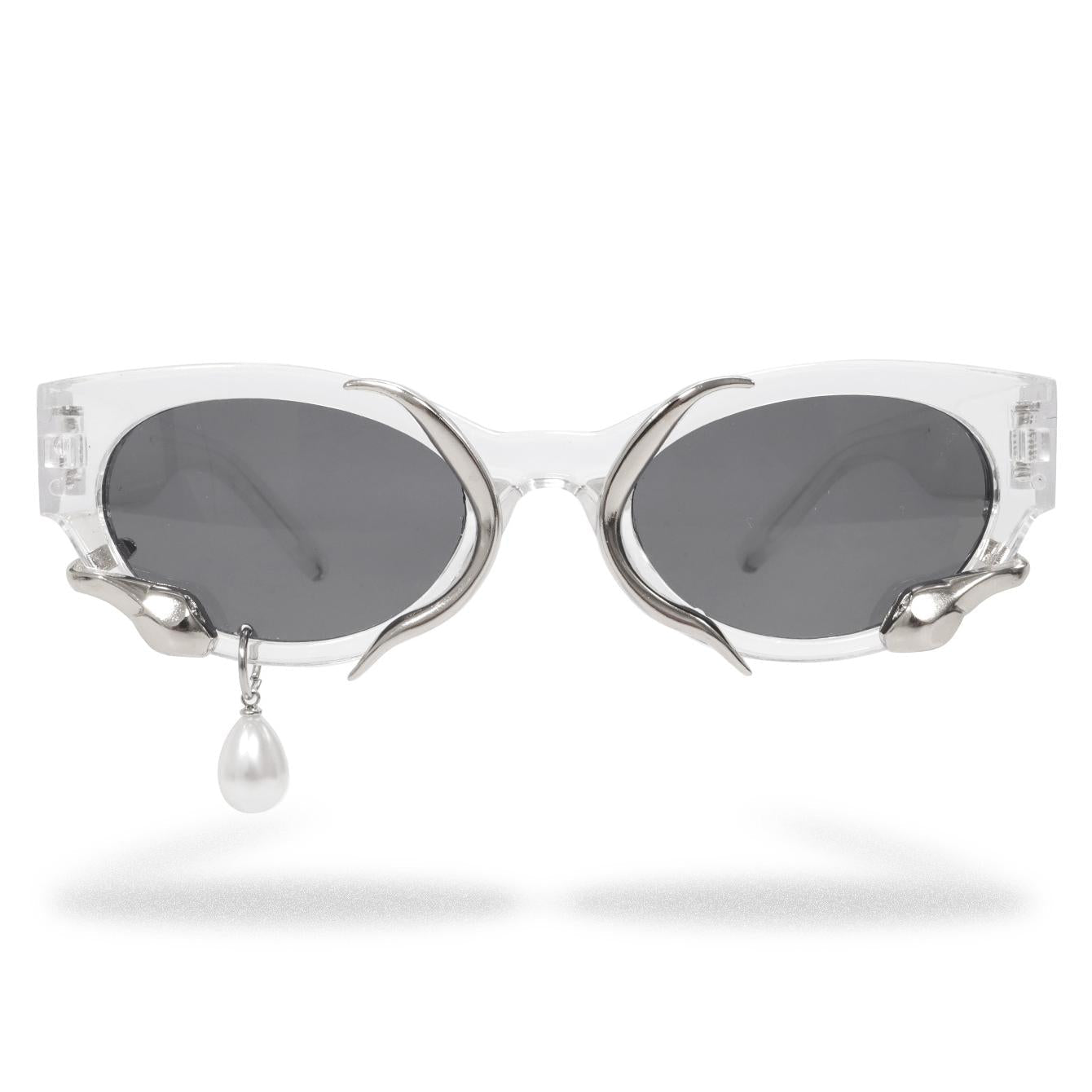 Pearl Pendant Cat Eye Sunglasses - Onlymaker