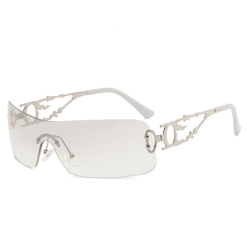 Rimless Cutout Sunglasses - Onlymaker