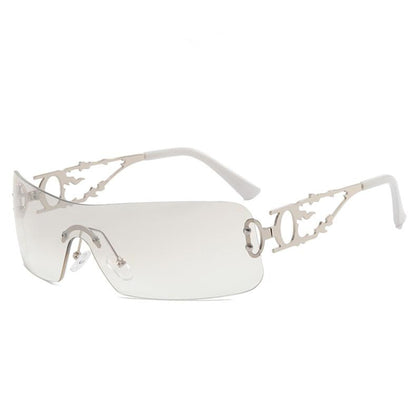 Rimless Cutout Sunglasses - Onlymaker