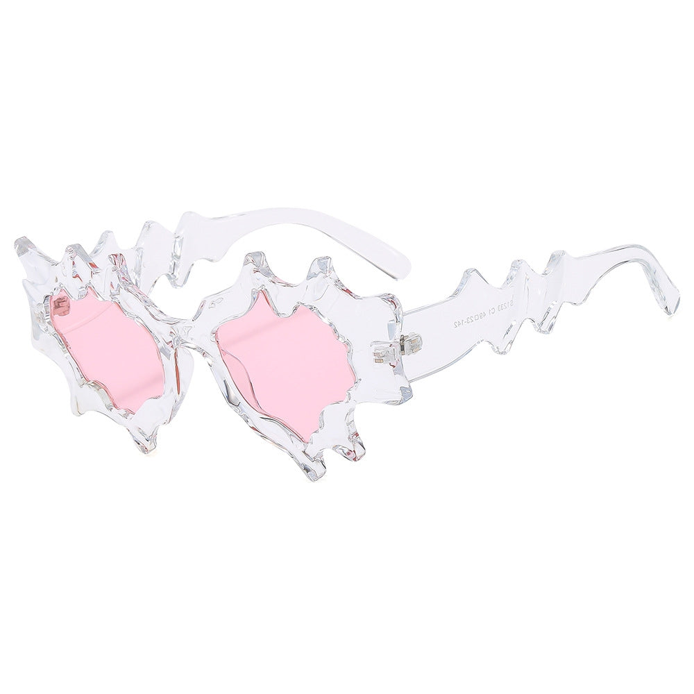 Flame Shape Irregular Sunglasses - Onlymaker