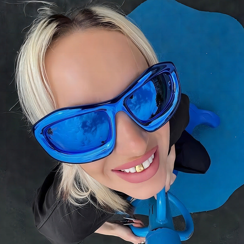 Thick Frame Punk Sunglasses - Onlymaker