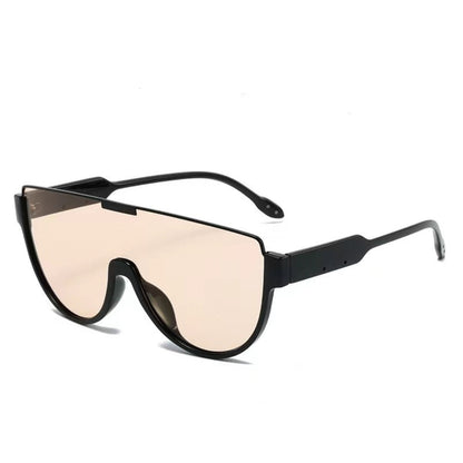 Shaped Large Frame Fashion Sunglasses - Onlymaker
