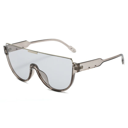 Shaped Large Frame Fashion Sunglasses - Onlymaker