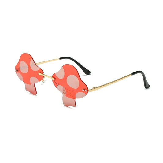 Multicolor Mushroom Shape Rimless Sunglasses - Onlymaker