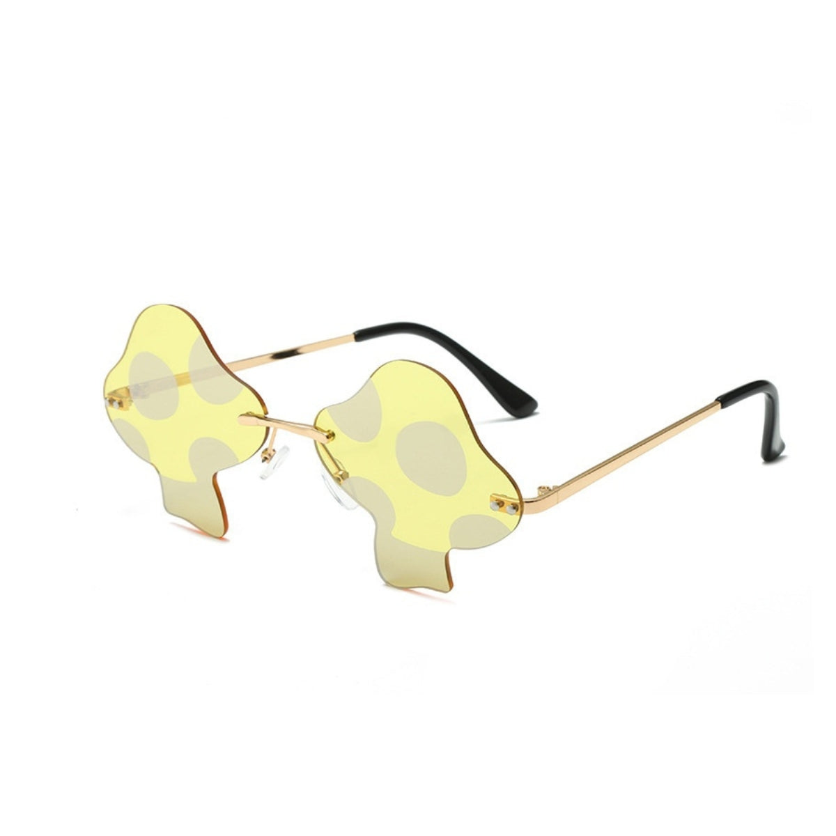 Multicolor Mushroom Shape Rimless Sunglasses - Onlymaker