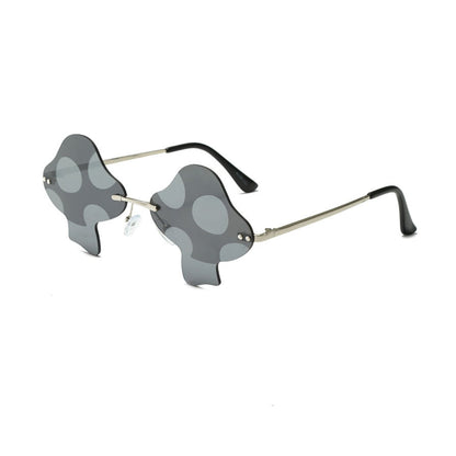 Multicolor Mushroom Shape Rimless Sunglasses - Onlymaker
